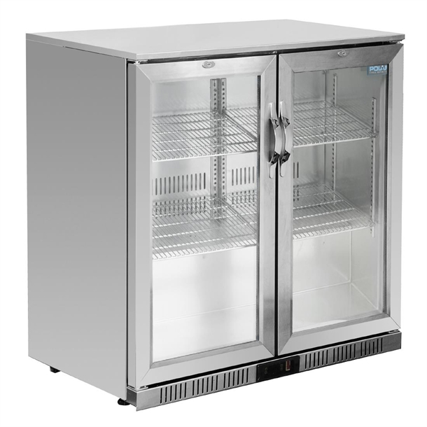 Polar G-serie 2-deurs barkoeling met klapdeuren RVS 208L