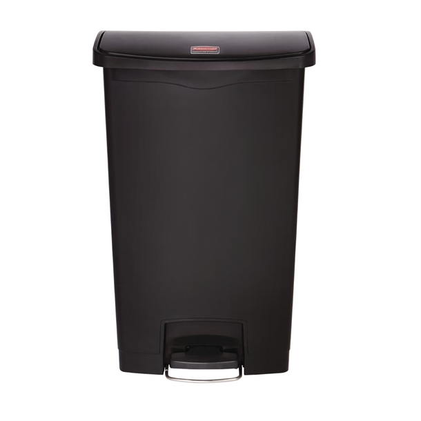 Rubbermaid Slim Jim Step on Resin Front Pedal Black - 68Ltr