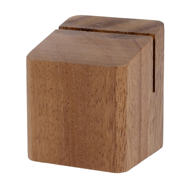 Wood Menu Holder/Riser Acacia - 65x55x55mm