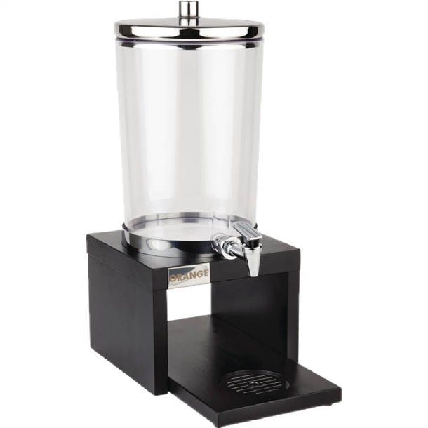 APS Juice Dispenser Wood Base Black - 6Ltr