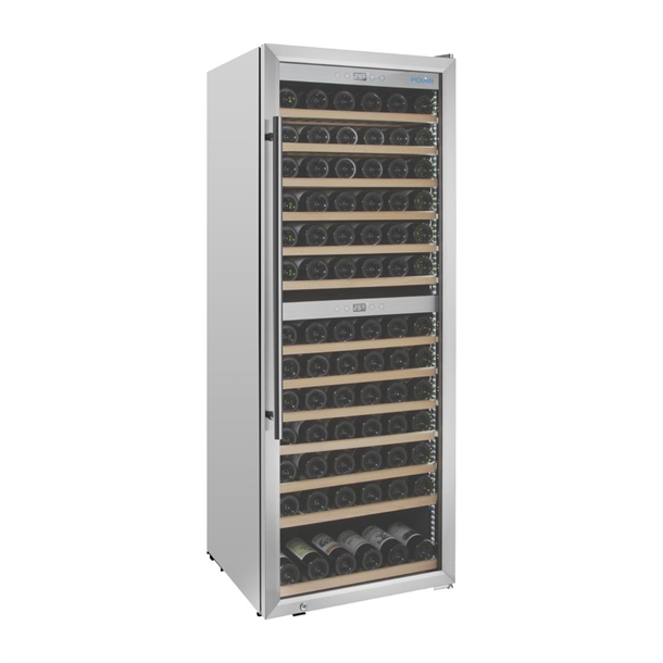 Polar G-Series Dual Zone Wine Fridge Stainless Steel - 126 Bottle