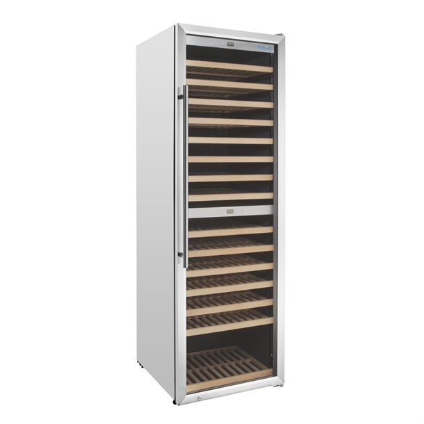Polar G-Series Dual Zone Wine Fridge Stainless Steel - 180 Bottle