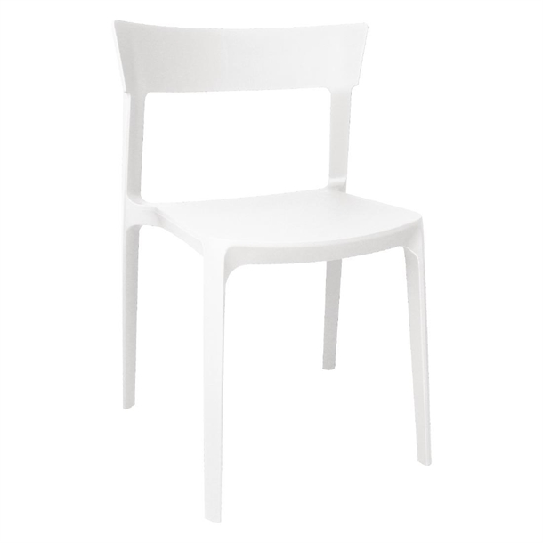 Bolero White PP Bistro Sidechair (Pack 4)