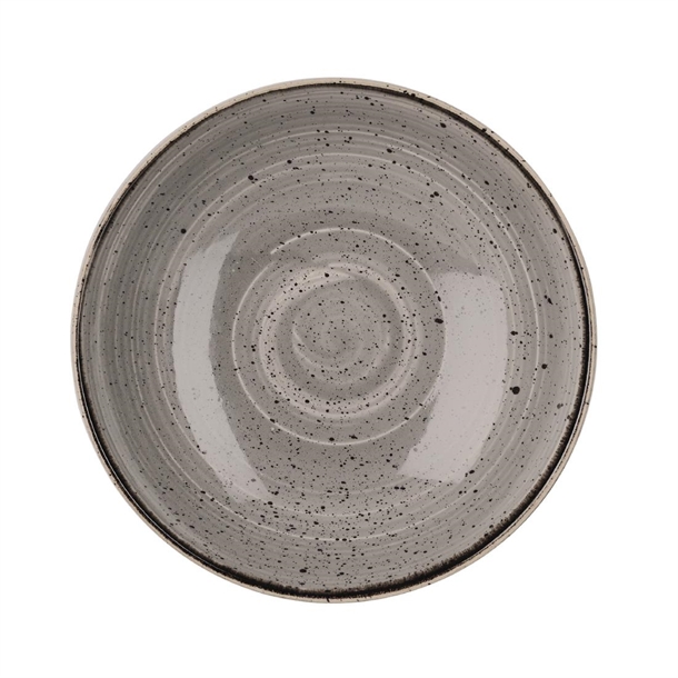 Churchill Stonecast Peppercorn Grey Round Coupe Bowl 248mm 1136ml (Box 12) (B2B)