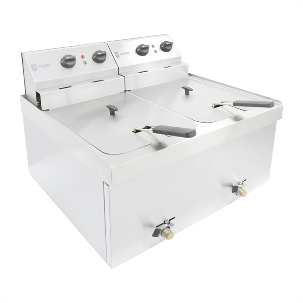 Parry Double Table Top Fryer 2 x 9Ltr 2 x 3kW (Direct)