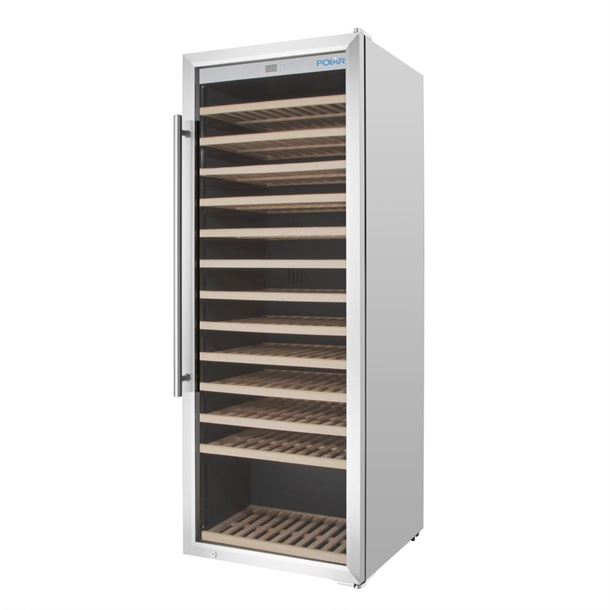 Polar G-Series Single Zone Wine Fridge Stainless Steel - 126 Bottles
