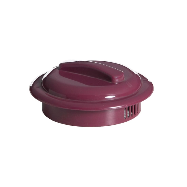 KH Healthcare Jug 1Ltr Lid PP Burgandy (#11) (Box 6)