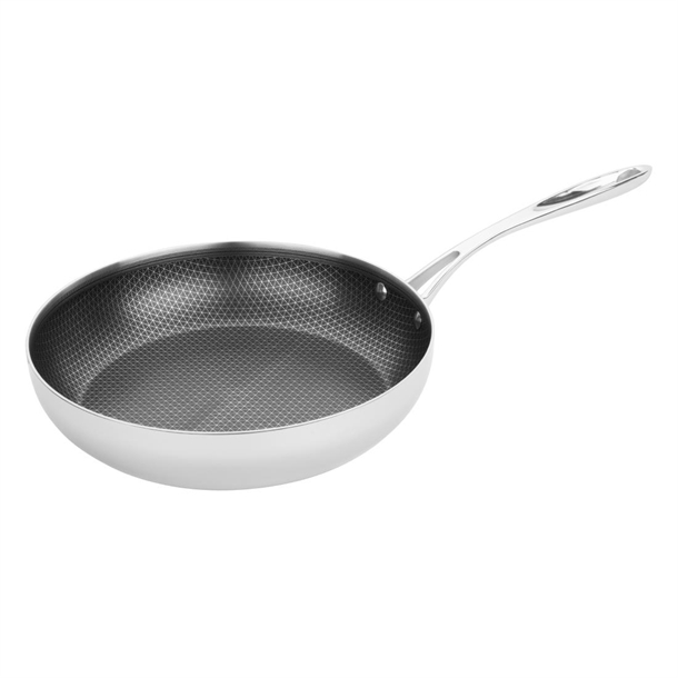 Vogue St/St Tri-Shield Fry Pan with Clad Coating - 280x50mm