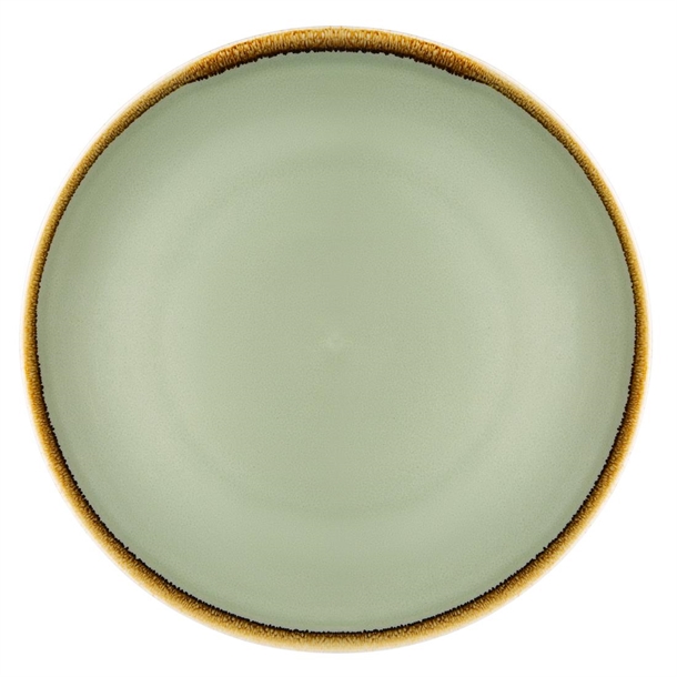 Olympia Kiln Moss Round Coupe Plate - 280mm 11" (Box 4)