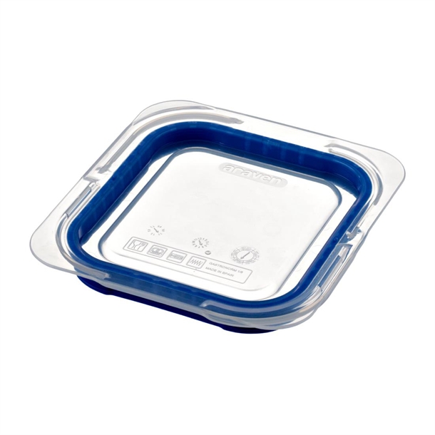 Araven Deckel für GN1/6 Lebensmittelbehälter blau