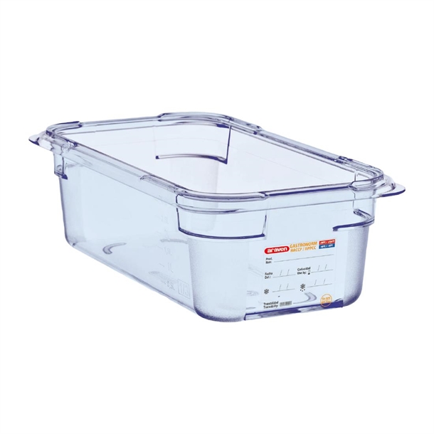 Araven ABS (BPA Free) Blue Container - GN 1/3 100mm