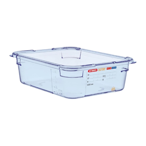 Araven ABS (BPA Free) Blue Container - GN 1/2 100mm