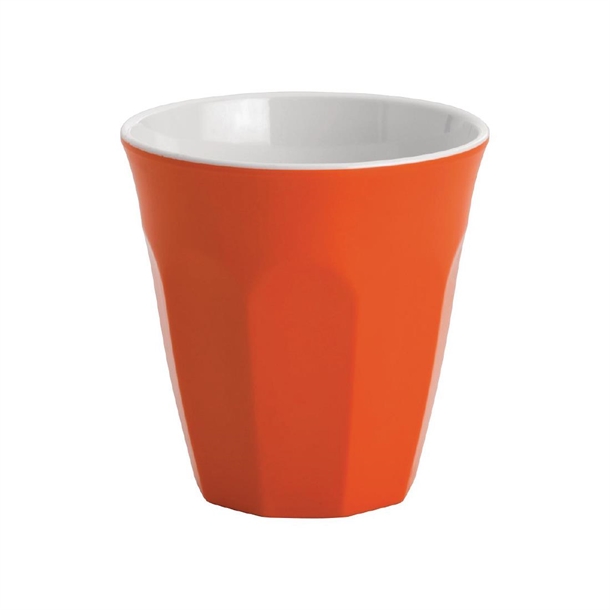 Gelato Melamine Orange/White Tumbler - 90mm 300ml (Box 12)