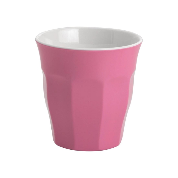 Gelato Melamine Pink/White Tumbler - 90mm 300ml (Box 12) (B2B)