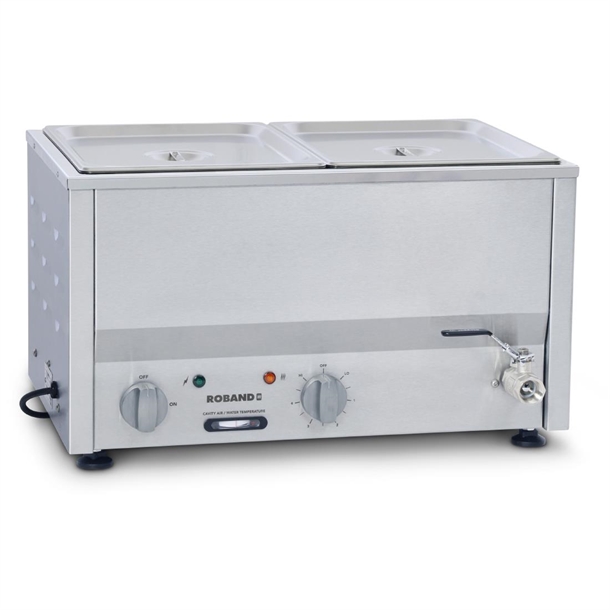 Roband Counter Top Bain Marie c/w 2 x 1/2 size 100mm pan & Lid (B2B)