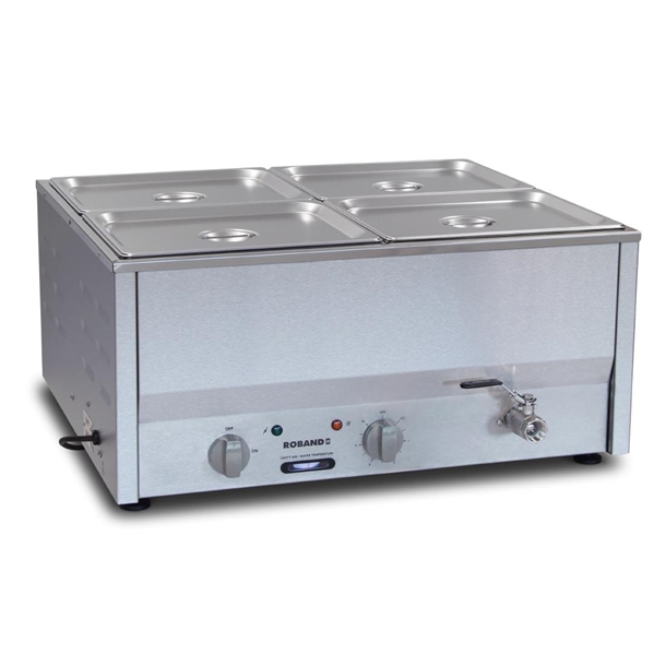 Roband Counter Top Bain Marie c/w 4 x 1/2 size 100mm pan & Lid (B2B)