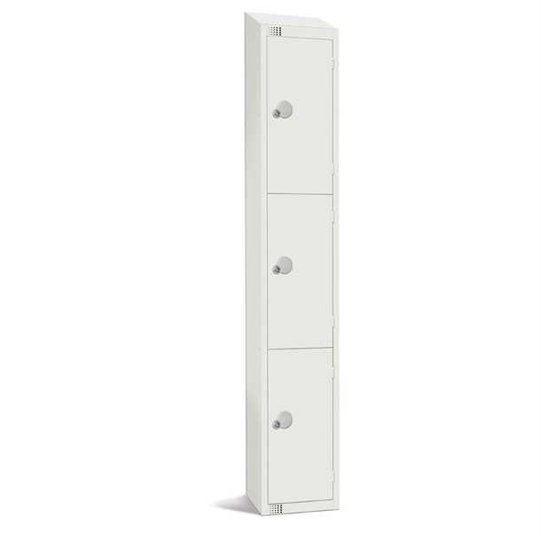 elite-three-door-padlock-locker-with-sloping-top-white