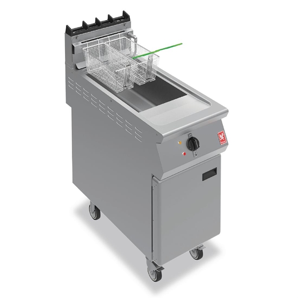 Falcon F900 Twin Basket Fryer with Filtration On Castors Natural Gas (B2B)