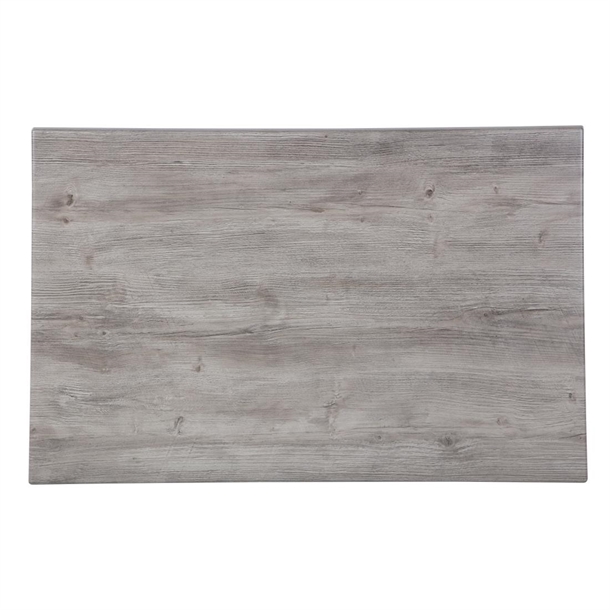 Werzalit Rectangular Table Top Ponderosa Grey (179) - 1100x700mm