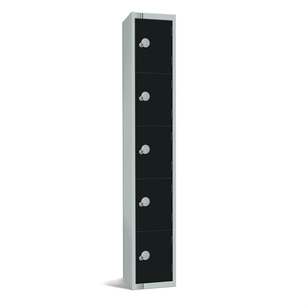 elite-five-door-electronic-combination-locker-black