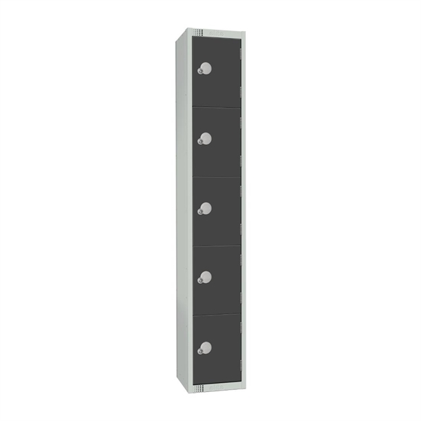 elite-five-door-electronic-combination-locker-graphite-grey