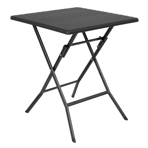 Bolero Square Folding Table Black - 620mm