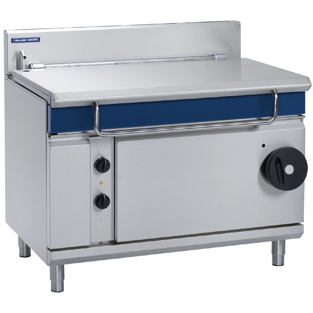 Blue Seal Bratt Pan 1200mm Gas 120Ltr Mech Tilt- LPG Direct)
