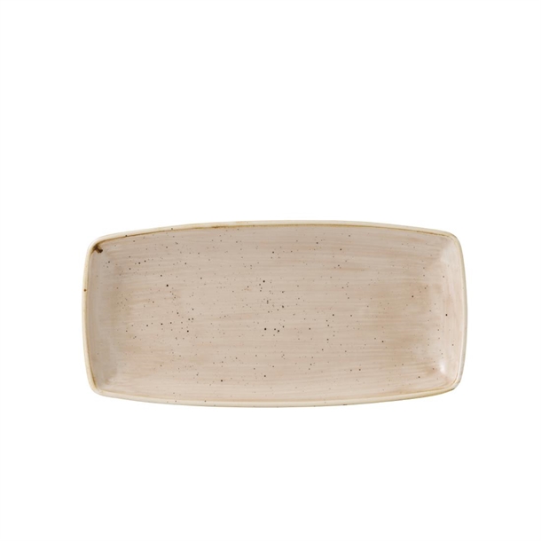 churchill-stonecast-rectangular-plate-nutmeg-cream-145-x-295mm