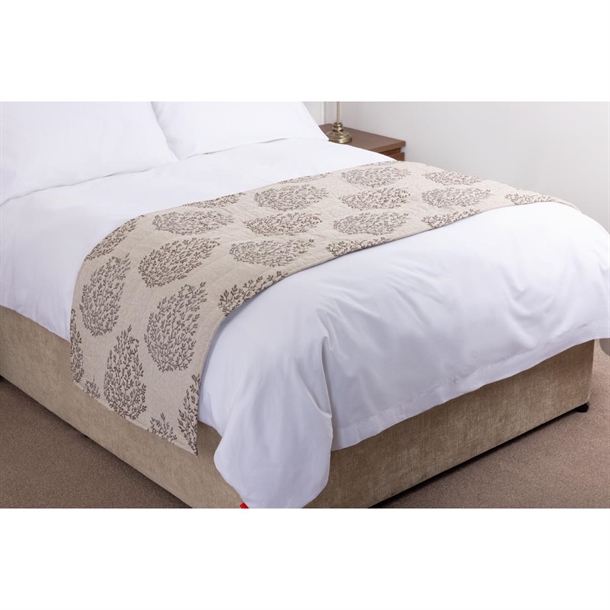 Luxury Reflections Runner Leaf Truffle - 63x295cm