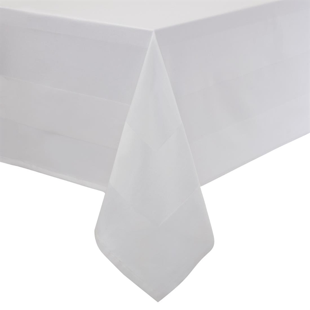Satin Band Tischdecke weiß 91 x 91cm