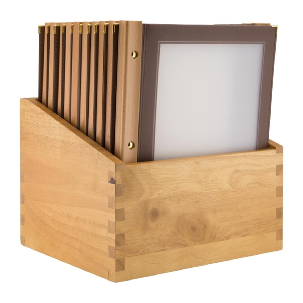 Securit Menumappen Set Met Houten Box A4 Bruin (Box 20)