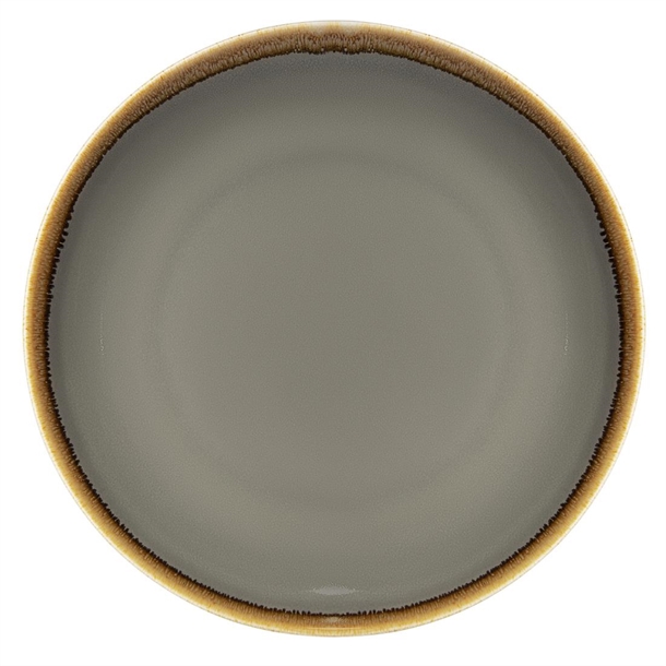 Olympia Kiln Smoke Round Coupe Plate - 280mm 11" (Box 4)