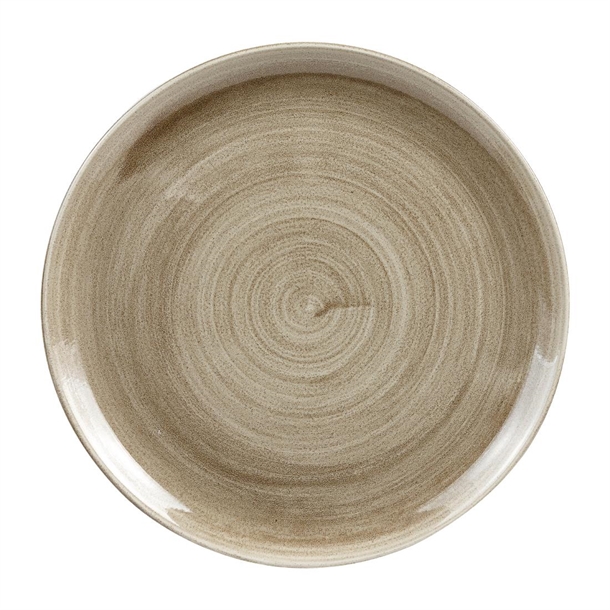Churchill Stonecast Patina Antique Taupe Coupe Plate 324mm 12..75" (Box 6) (B2B)