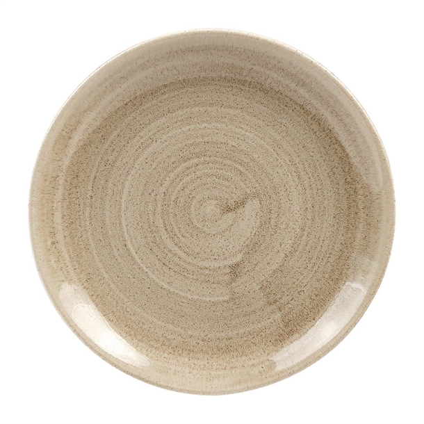 Churchill Stonecast Patina Taupe Round Coupe Plate 165mm (Box 12) (B2B)