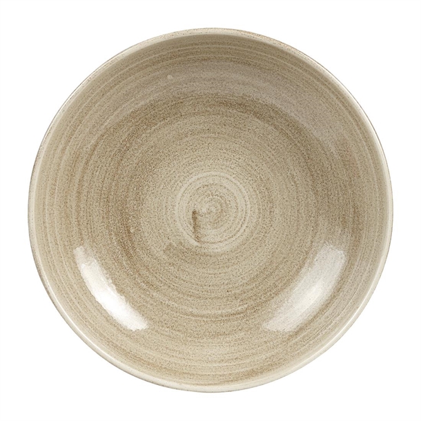 Stonecast Patina Antique Taupe Coupe Bowl 248mm 9.75" 40oz (Box 12) (B2B)