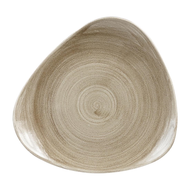 Stonecast Patina Antique Taupe Triangle Plate 311mm 12.25" (Box 6) (B2B)