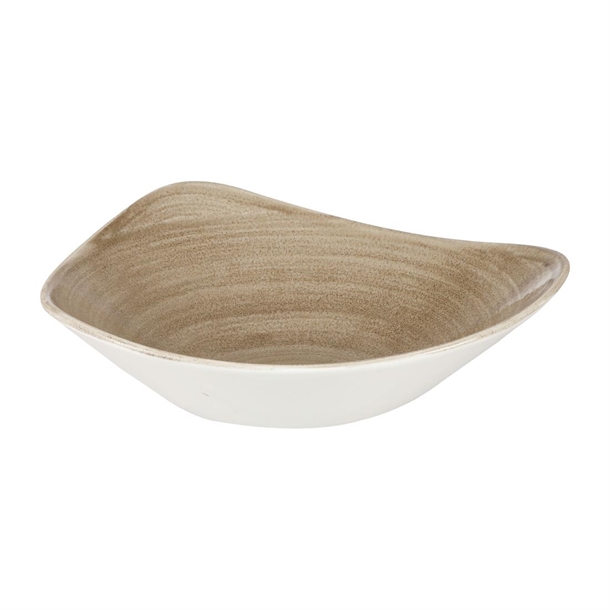 Churchill Stonecast Patina Antique Taupe Triangle Bowl 235mm 9.25" (Box 12)(B2B)