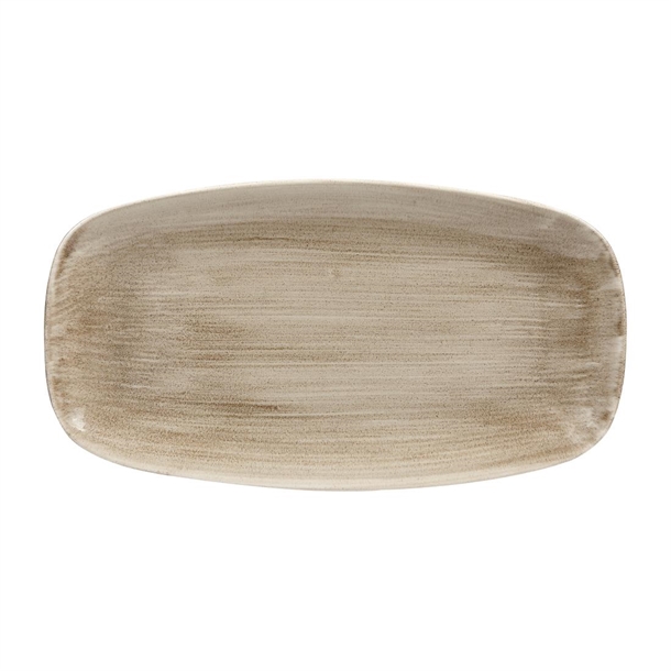 Churchill Stonecast Patina Antique Taupe Chefs Plate 355x189mm (Box 6) (B2B)
