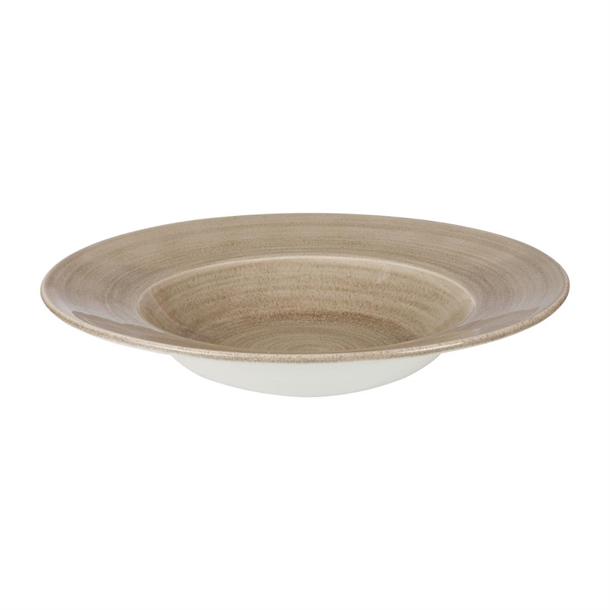 Churchill Stonecast Patina Antiq Taupe Wid Rim Bwl Taupe 280mm (Box12)(B2B)