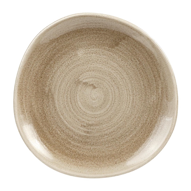 Stonecast Patina Antique Taupe Organic Round Plate 210mm 8.25" (Box 12) (B2B)