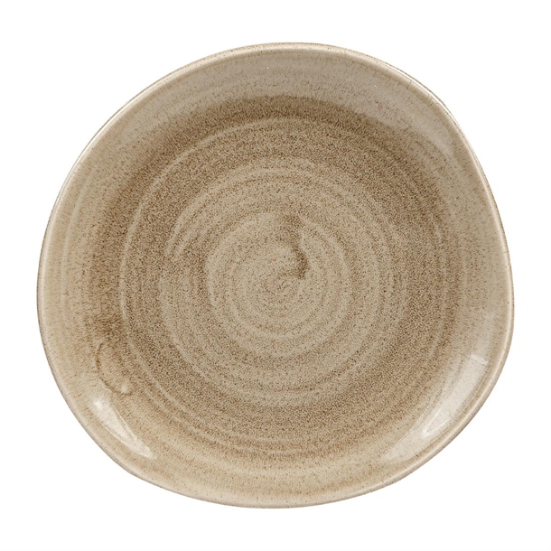 Stonecast Patina Antique Taupe Organic Round Plate 186mm 7.25" (Box 12) (B2B)
