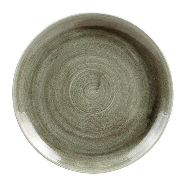 Churchill Stonecast Patina Antique Green Coupe Plate260mm 10.25"(Box 12)(B2B)