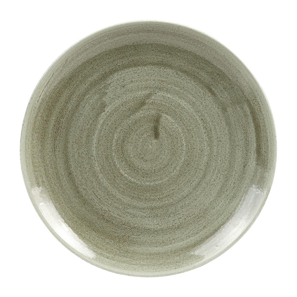 Stonecast Patina Antique Green Coupe Plate 217mm 8 2/3" (Box 12)(B2B)