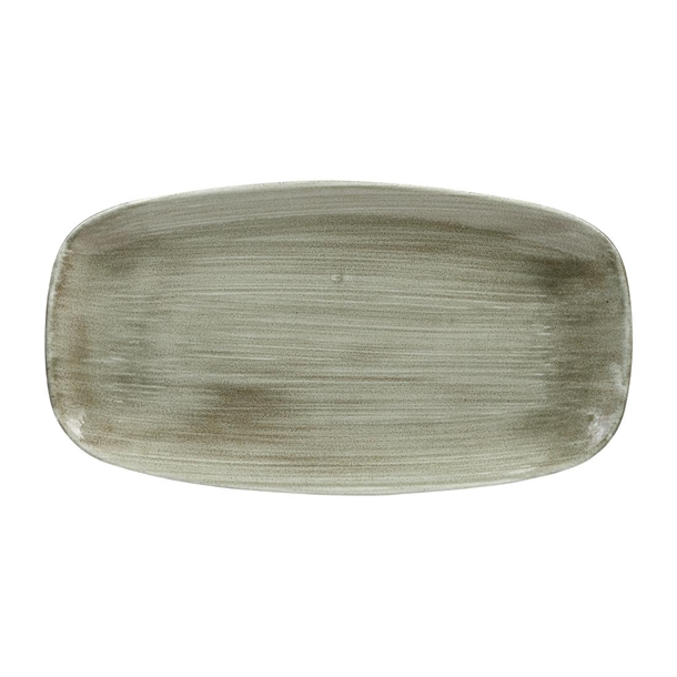 Churchill Stonecast Patina Antique Green Chefs Plate 355x189mm (Box 6) (B2B)