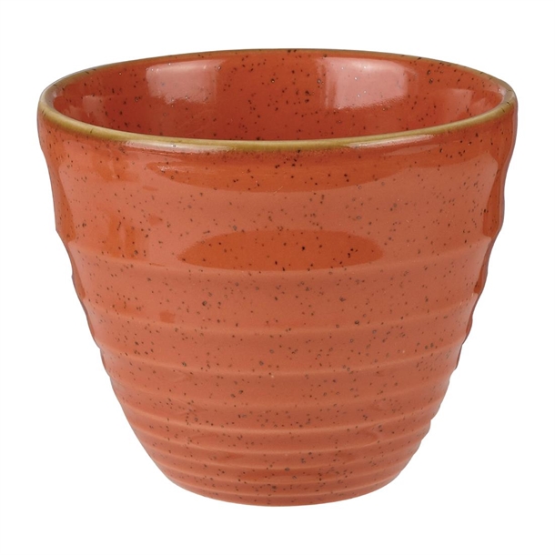 Churchill Stonecast Spiced Orange Ripple Chip Mug 95x83mm 10oz (Box 12) (B2B)