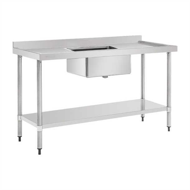 Vogue Single Bowl Sink Double Drainer - 1500mm (90mm Drain)