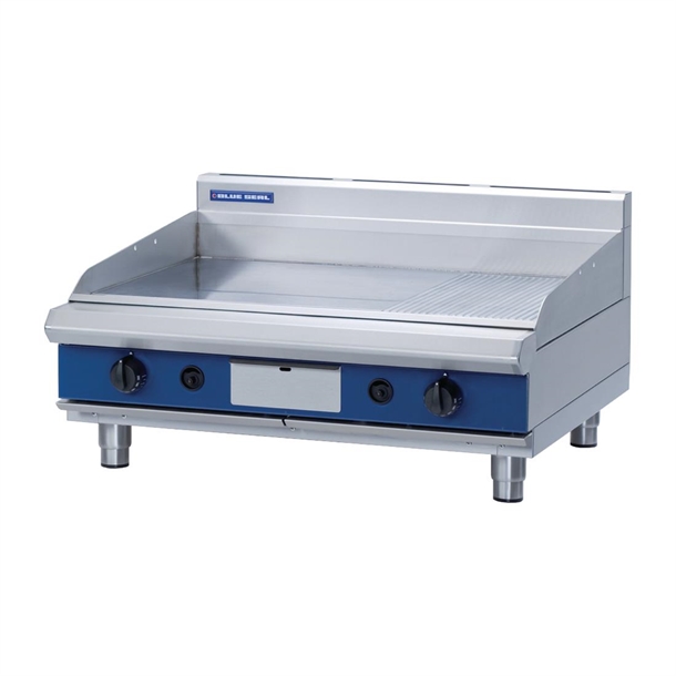 Blue Seal Griddle 20mm Plate 900mm Gas Bench Mount - LPG (Direct)