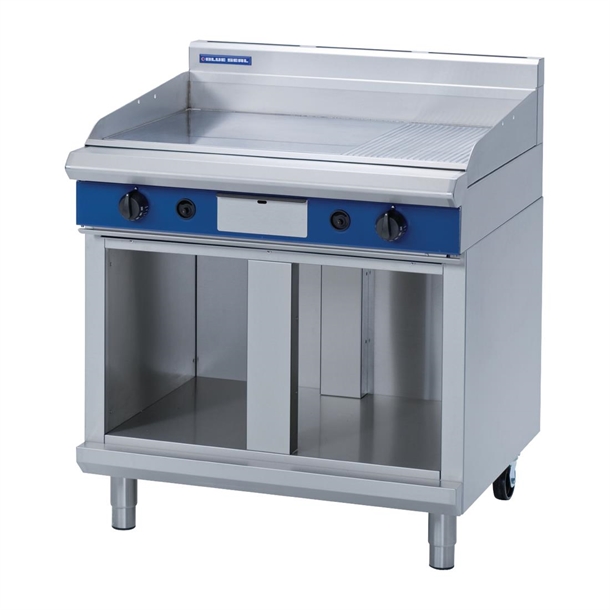 Blue Seal Griddle 20mm Plate 900mm Gas Cabinet Base - NAT (Direct)