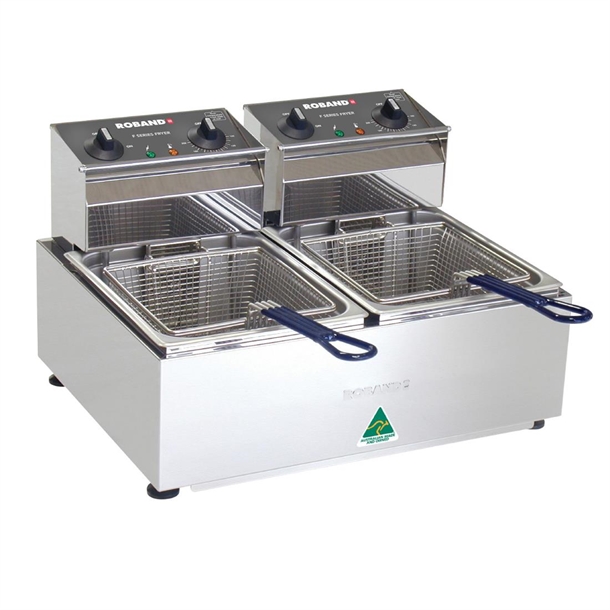 Roband F-Series Countertop Fryer F25 Double Pan 2x 5Ltr 2x 10Amps