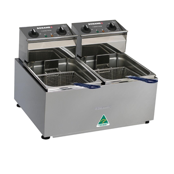 Roband F-Series Countertop Fryer F28 Double Pan 2x 8Ltr 2x 15Amps